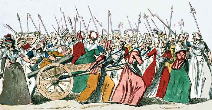 La marcha sobre Versailles, durante la Revolución francesa