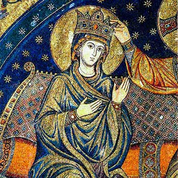 María coronada Reina del Universo por su Hijo Jesucristo