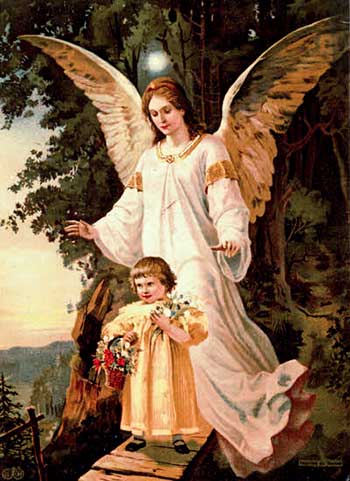 El Angel de la Guarda, es representado como un ser bueno pero desfibrado. Verdadera fisonomía del ángel de la Guarda