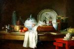 Jean Baptiste Chardin Mesa con utensilios